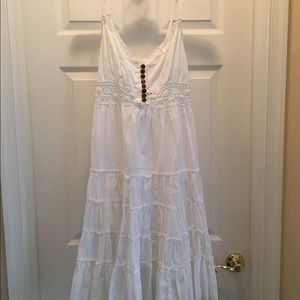 White Bohemian Knee Length Dress Size M