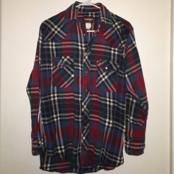 Wrangler Flannel Shirt with Pearl Snaps