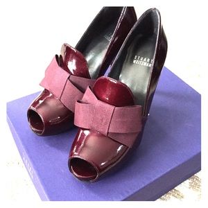 NWT Stuart Weitzman bow tie peep toe beauty
