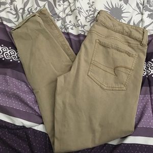 AE khaki skinnies