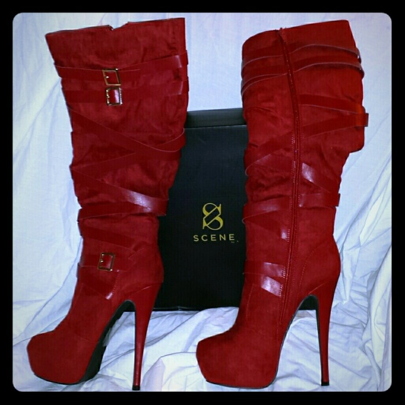 Scene Shoes - Red Hot Boots