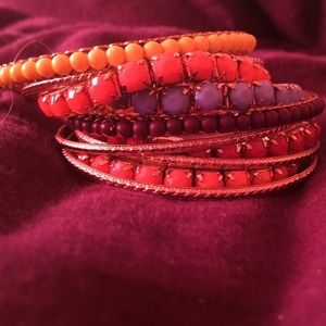 Multi-colored bangle set