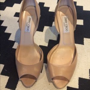 Jimmy Choo Peep Toe D'Orsay 38.5