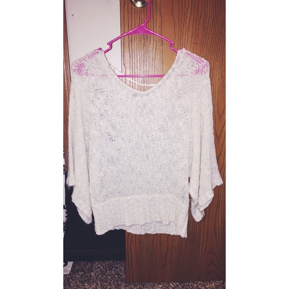 Knit peasant sleeve top