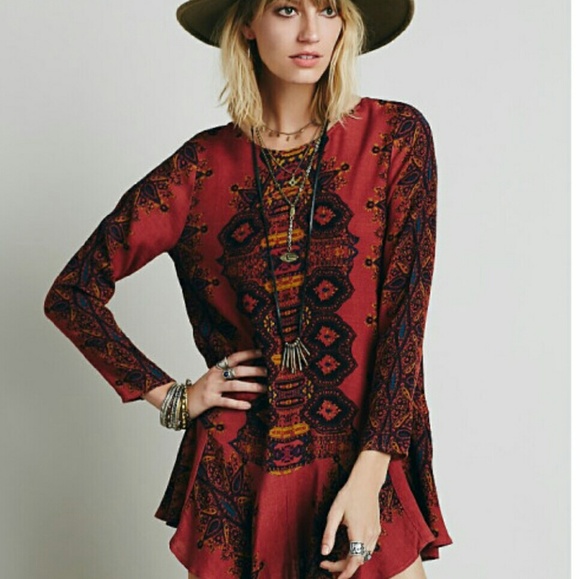 Free people Smooth Talker red tunic
