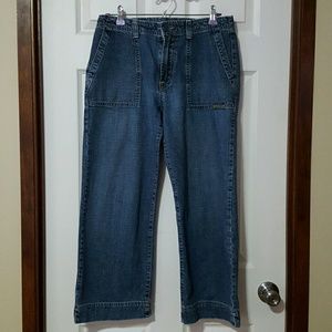 Lucky Brand Distressed Cropped Jeans