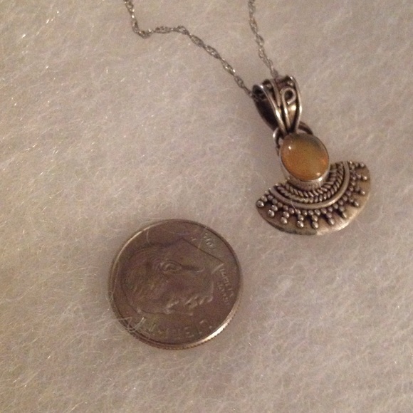 Moonstone Sterling Silver Fan Necklace