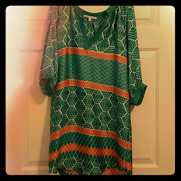 Silky turquoise dress