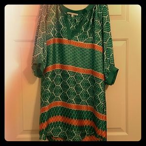 Silky turquoise dress