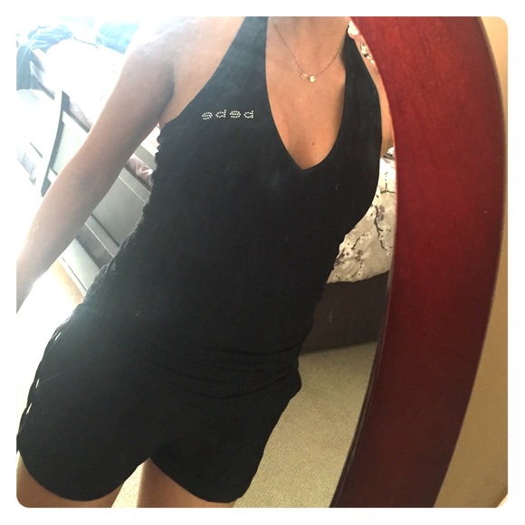 Black Bebe halter top