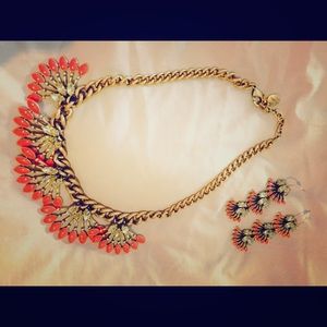 Stella & Dot | Coral Cay Necklace & Earrings