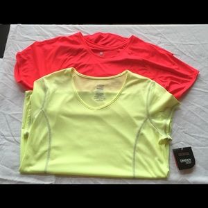 2 Extra large dri fit fitted workout tees neon
