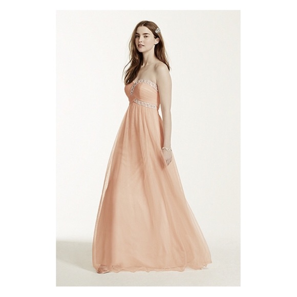 Strapless Beaded Bodice Ball Gown