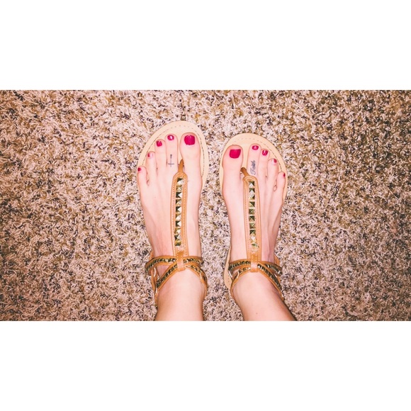 Studded gladiator sandals