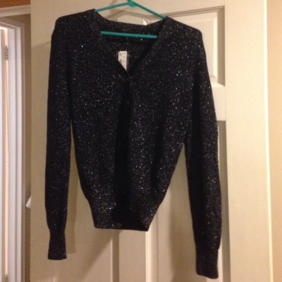 J crew navy sparkle cardigan!! Never worn! - Picture 1 of 3