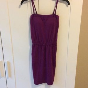 Purple spaghetti strap beach dress