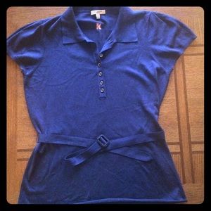 Beautiful Burberry belted polo sweater