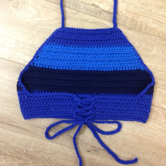 NWT Blue crochet halter - Picture 3 of 4