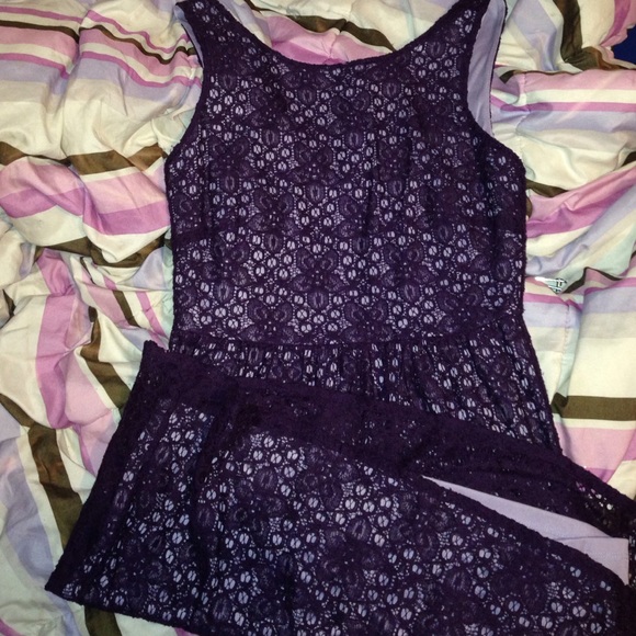 Dark Purple on Light Purple Lace Dress
