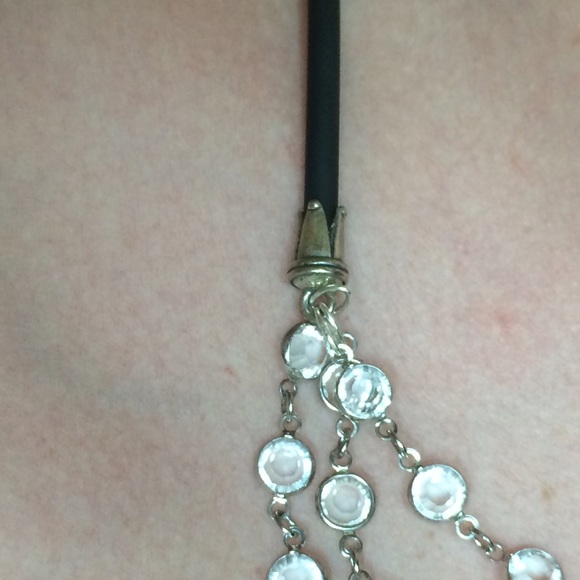 Triple strand Swarovski crystal link necklace - Picture 4 of 4