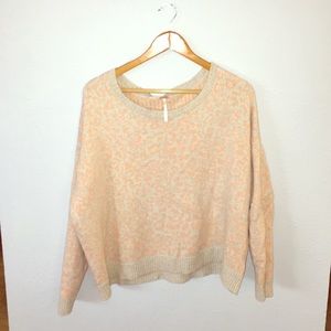 Free People Peachy Leopard Sweater