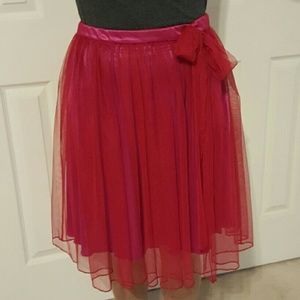 Pretty Red-Pink Tulle Skirt