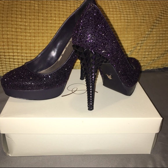 Rachel Roy Purple Glitter Pumps