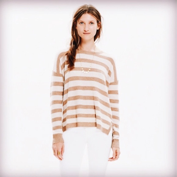 Warmlight pullover sweater in stripe