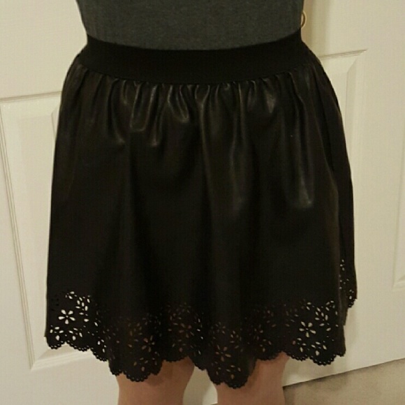 Forever 21 Black Faux Leather Skirt