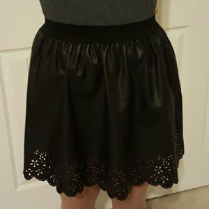 Forever 21 Black Faux Leather Skirt