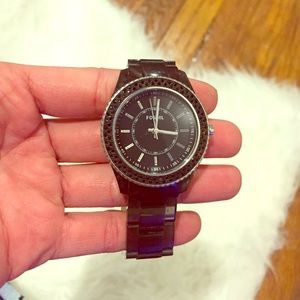 Black FOSSIL watch