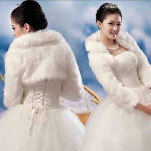 Faux Fur White Wedding Bolero / Jacket