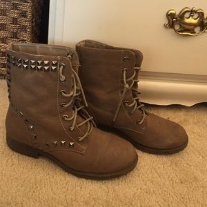 Super cute studded combat boots