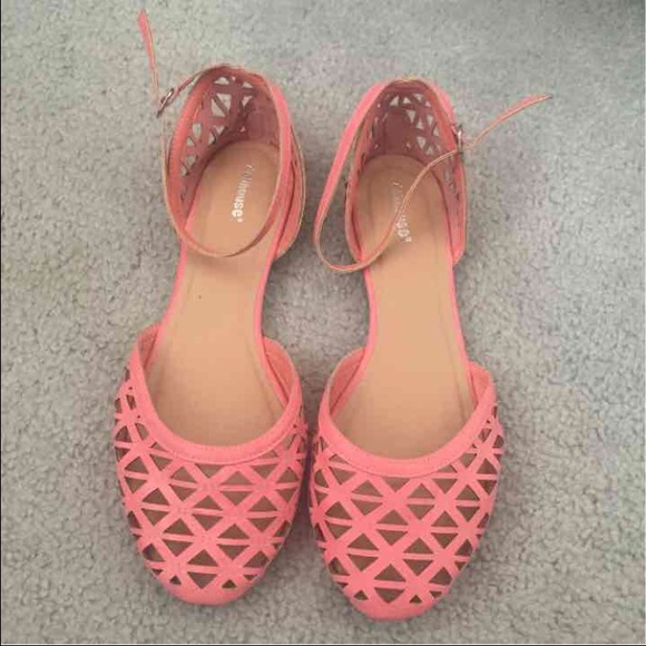 Pink Ankle Strap Flats (10)