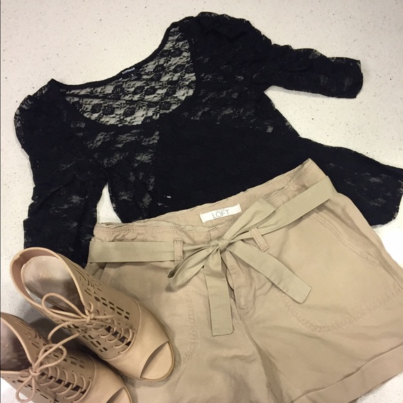 Black express lace top