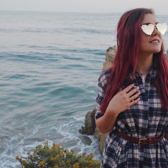 Sale!  Flowy Flannel Shirt Dress - Picture 1 of 3