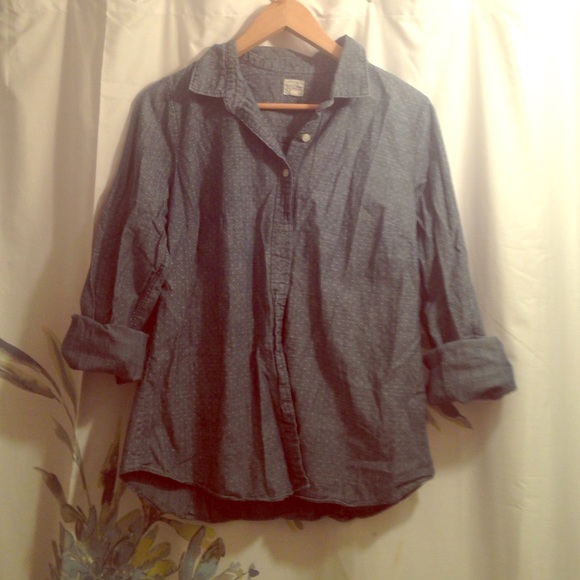 Polka dot chambray shirt