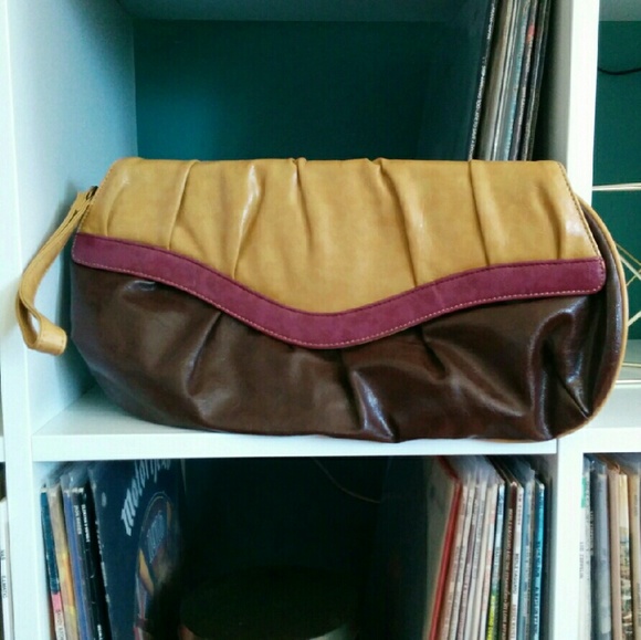 Mustard & Purple Clutch