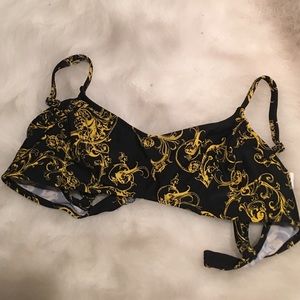 Baroque print bikini top ✨