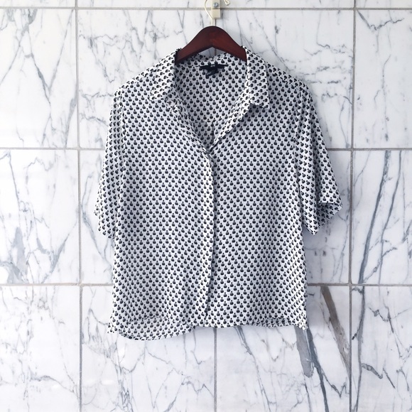 H&M boxy patterned shirt