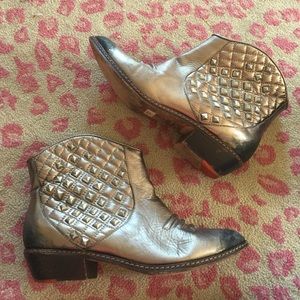 JOES studded silver cowboy booties