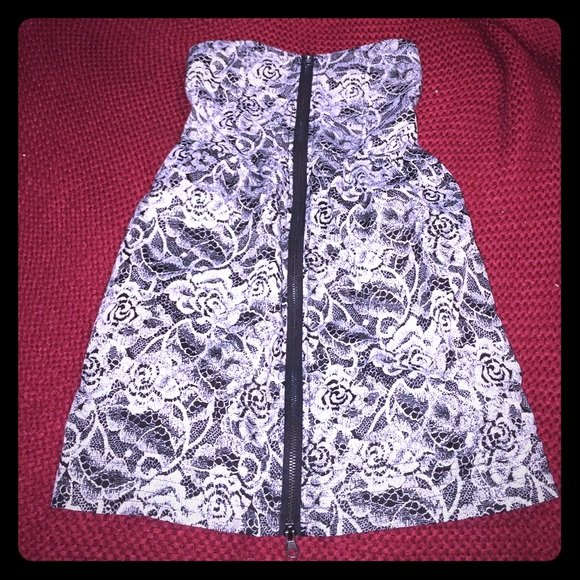 Strapless Floral Dress -- Size Small