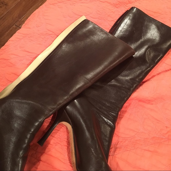 JIMMY CHOO Dreece 95 embellished leather knee boots | NET-A  Jimmy Choo Knee length boots