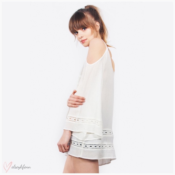 Buy2Get1Free! 2x HP! Boho, Cold Shoulder Top - Picture 2 of 4