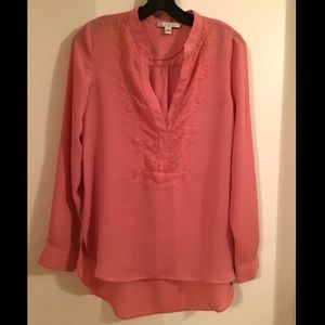 Lauren Conrad Pink Boho Blouse