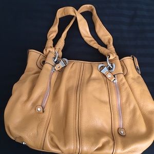 B Makowsky Tan Leather Purse