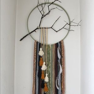 Handmade One of a Kind Boho Yarn Wall Hanging