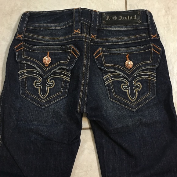 Dark wash Rock Revival Jeans, 25L.