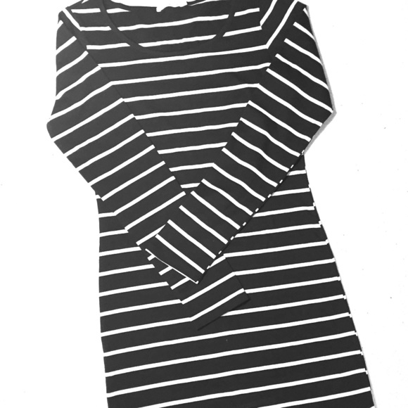 Black and white striped top