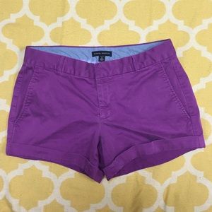 Purple roll up chino shorts {banana republic}